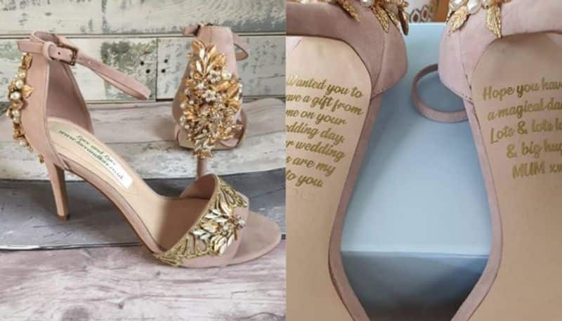 Dying mum's secret message on daughter's wedding shoes