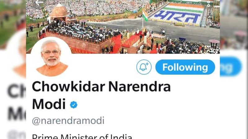 Chowkidar Narendra Modi PM, BJP chief, colleagues change twitter names into campaign material