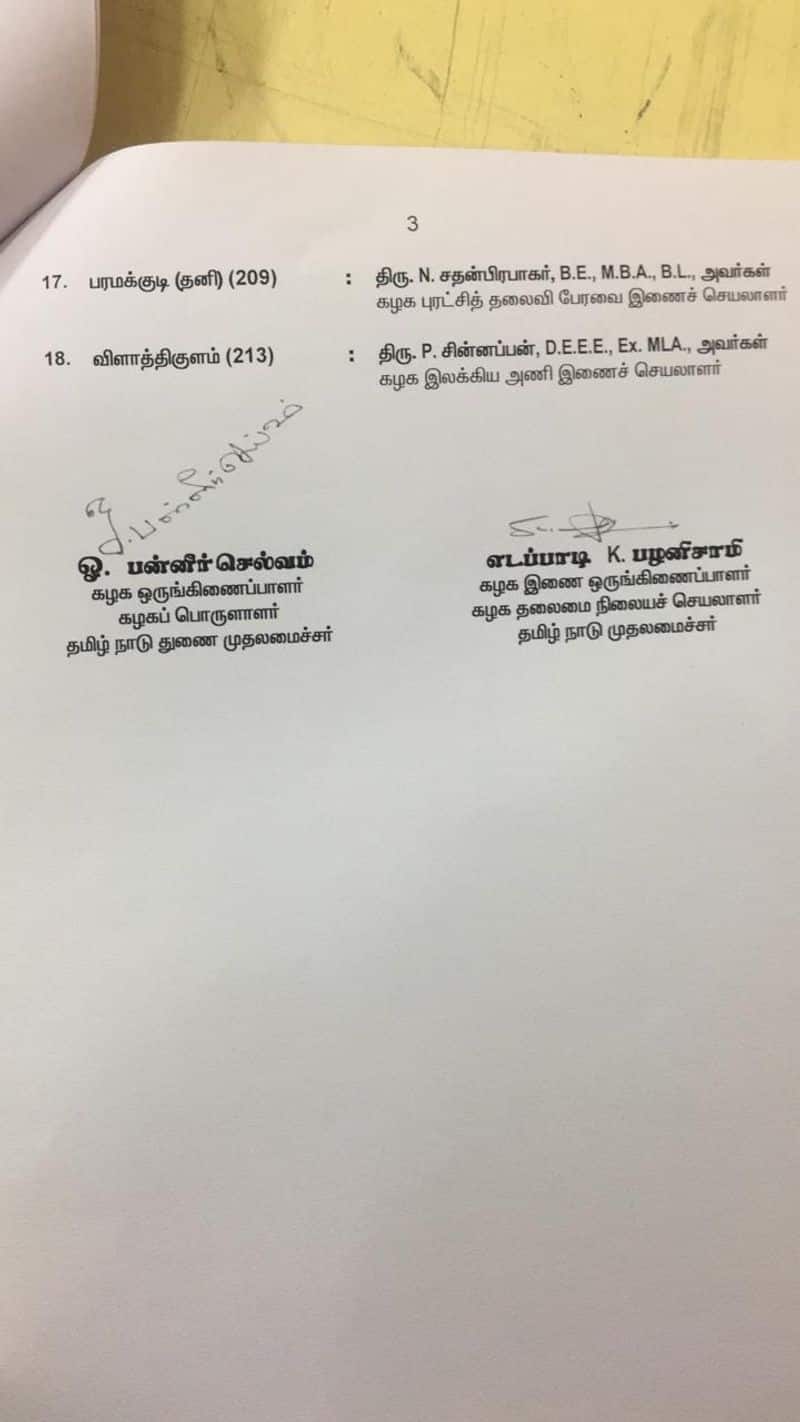 admk assembly by election candidate list
