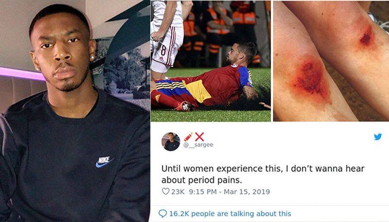 Man gets ripped off on twitter for comparing Period Pain To A Scrapped Knee Pain and asking the women to stop complaining