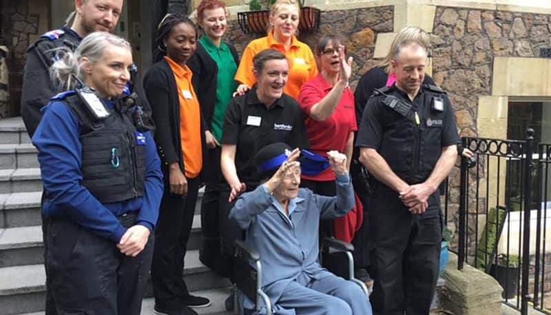 granny Anne Brokenbrow aged 104  very happy and demanded' That She Be 'Arrested'