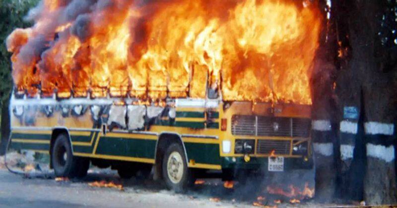 Dharmapuri college bus burning  A1 accused Rajendhiran Participate