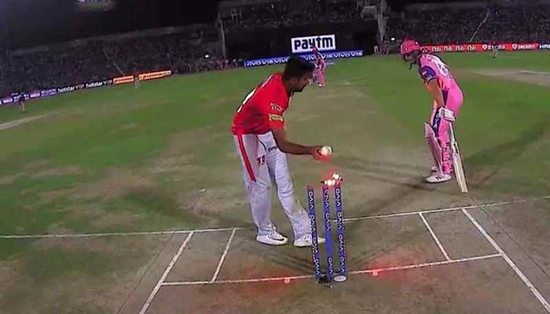 umpire convey his warning to dhoni regarding rayudu leaving crease before bowling
