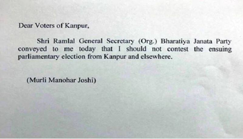 MM Joshi Says BJP Told Him Not To Contest From Kanpur Constituency