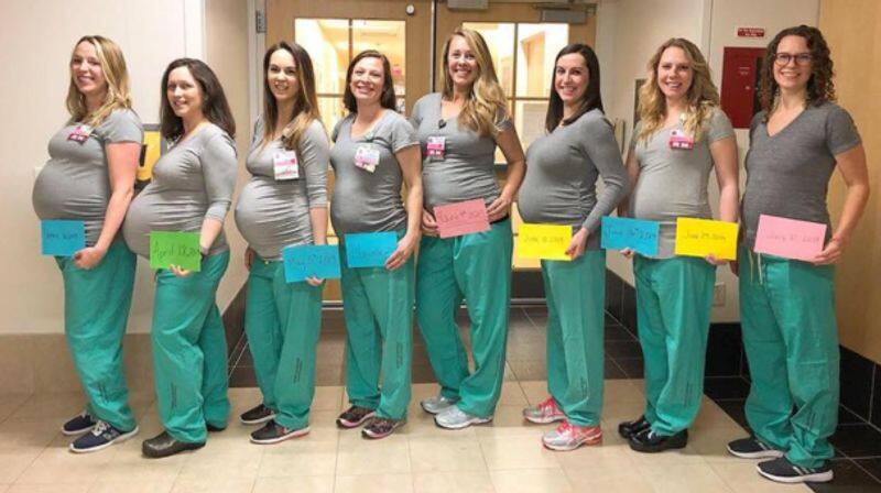 nine Maine Labor  Delivery Nurses Are All Pregnant At The Same Time
