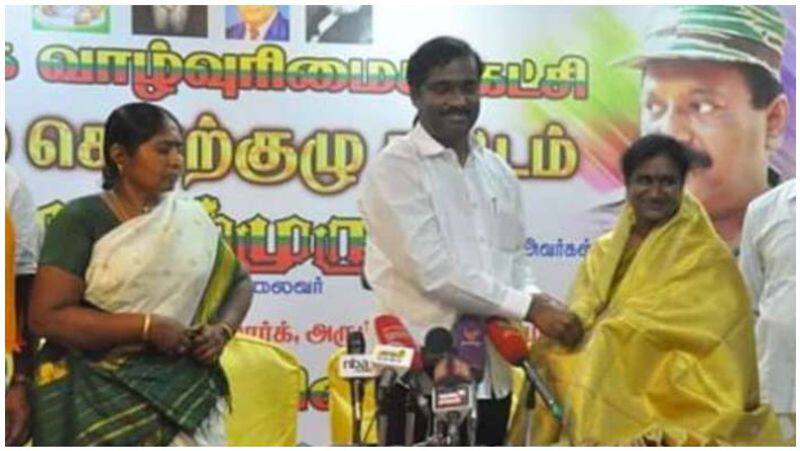 Veerappan wife muthulakshmi support DMK at dharumapuri