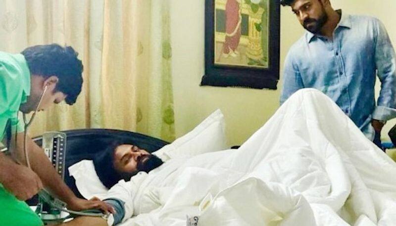 Ram Charan meets Jana Sena chief Pawan Kalyan at hospital, wishes him speedy recovery