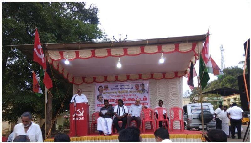 CPM,Congress and Muslim league campaign together for DMK, just 2 km away from Wayanad