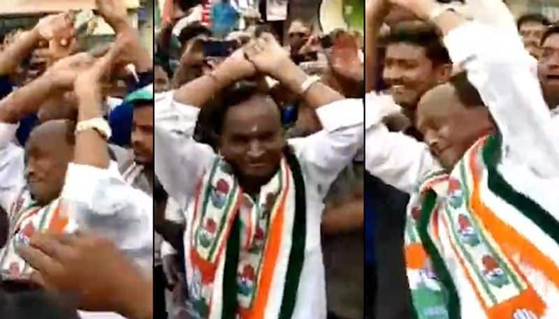 Karnataka Congress minister performs 'nagin dance' to woo voters