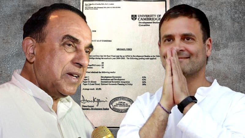 5 ways Subramanian Swamy lampooned Congress chief Rahul Gandhi's educational qualification