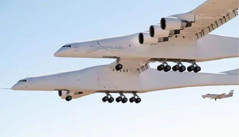World Largest Plane  Stratolaunch Takes Flight