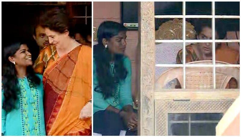 Priyanka Gandhi visits pulwama martyr vasanthakumar family