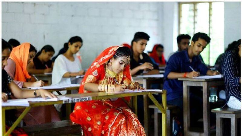 Kerala bride writes exam soon after wedding husband waits outside exam hall