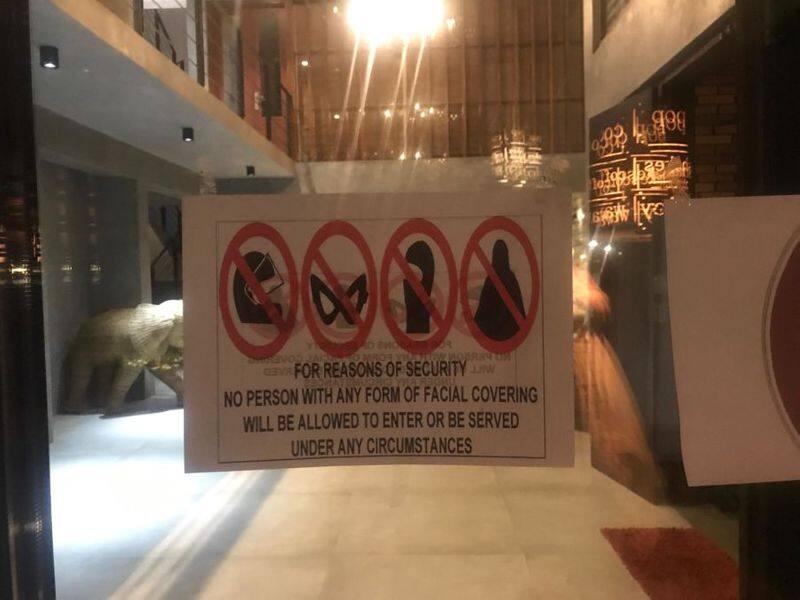 hotel bans facial coverings,in sri lanka