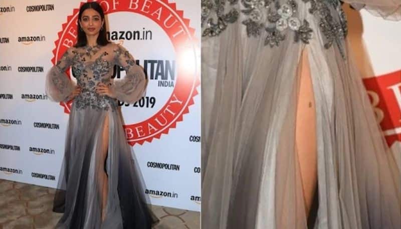 Radhika Apte flaunts tattoo in bold thigh-high slit gown (In Pics)