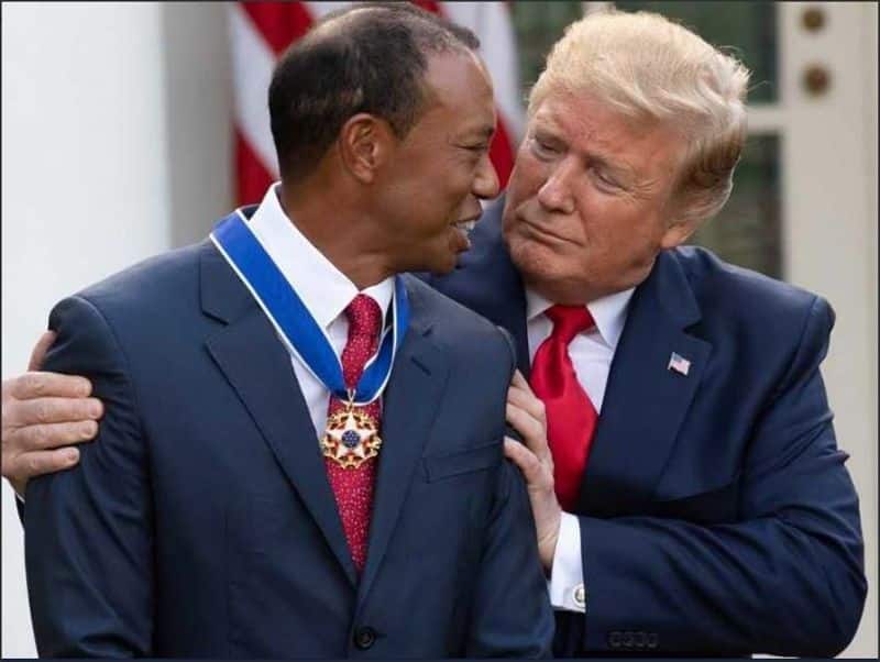 Donald trump awards tiger woods with presidential medal of freedom