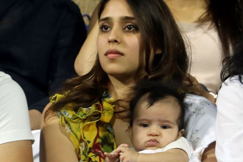 Here is why Ritika put Rohit Sharma accreditation card around Samaira cot