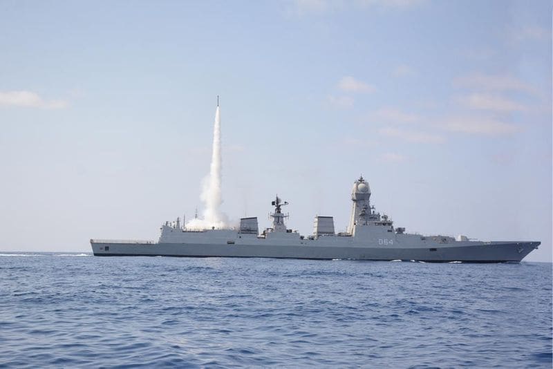 Indian navy successfully test fired MRSAM from western coast