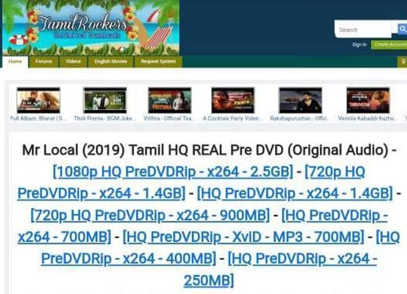 mister local released in tamil rockers