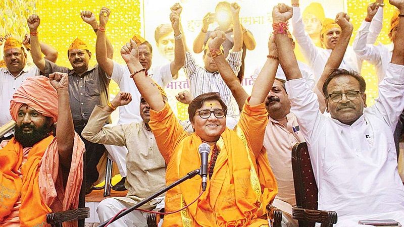 Sadhvi is praying for her statements through silence fast