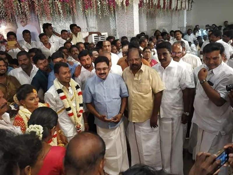 Dinakaran commends at marriage hall