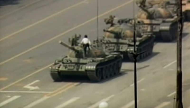 tank man of Tiananmen
