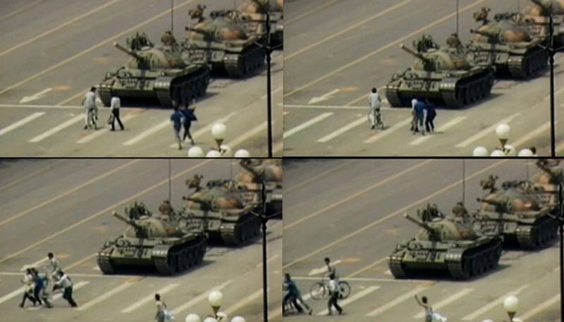 tank man of Tiananmen