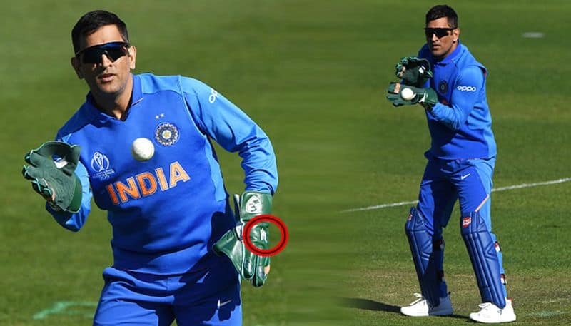 Balidaan MS Dhoni sports Para Special Forces insignia gloves World Cup 2019