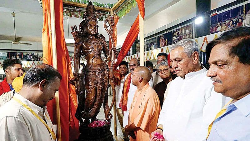 Yogi Adityanath unveils statue of Lord Ram at Ayodhya Shodh Sansthan