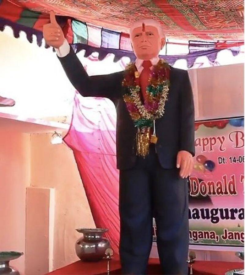 Donald Trump statue in Telangana
