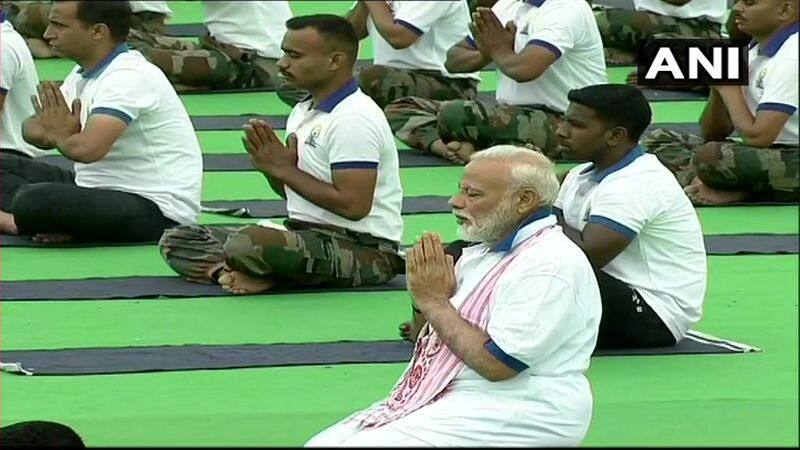 Prime Minister Narendra Modi did yoga in Ranchi