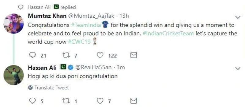 Hassan Ali deletes tweet after backing India to win World Cup