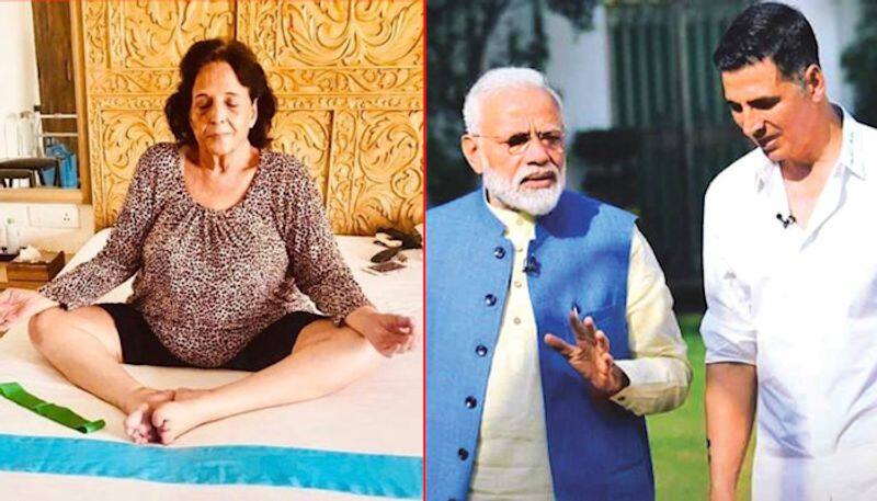 Akshay Kumar's mother practises yoga despite knee problems; PM Modi praises