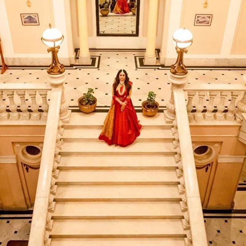 bhavanas new photos in red dress