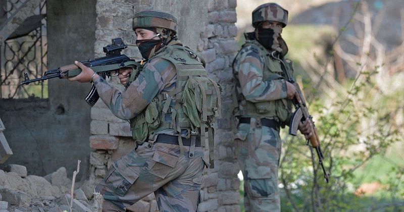 Security forces surround three terrorists in valley, encounter continues