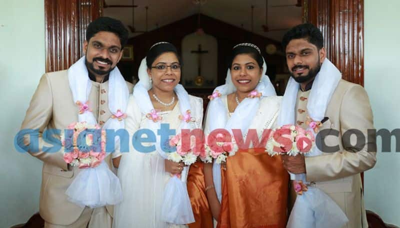 twins gets married in the presence of twin priests