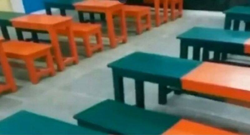 school seats in BJP colour