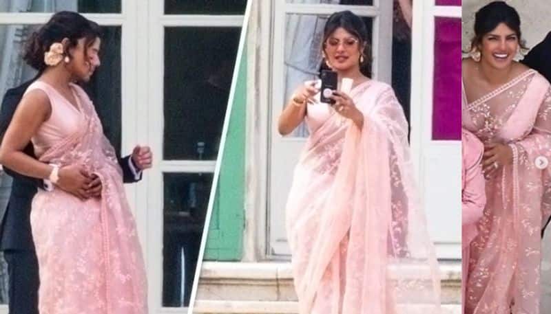 Priyanka Chopra wore a sari for Joe Jonas and Sophie Turner s wedding