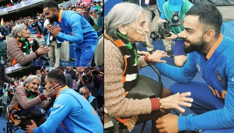 World Cup 2019 Charulata Patel 87 year old India fan Kohli Rohit meet