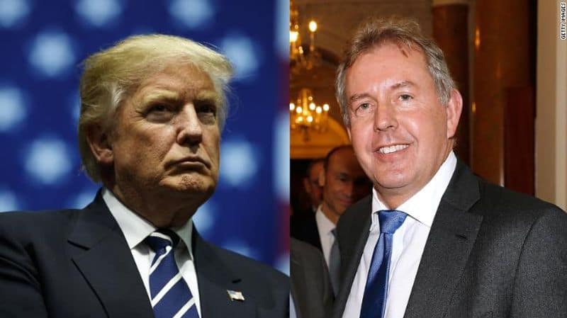 UK ambassador US Kim Darroch resigns email leak row Donald Trump