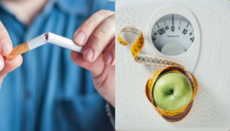 What happens to your body weight when you quit smoking