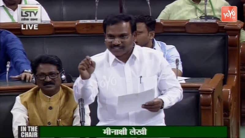 DMK MP A. Raja slams Admk government in parliament