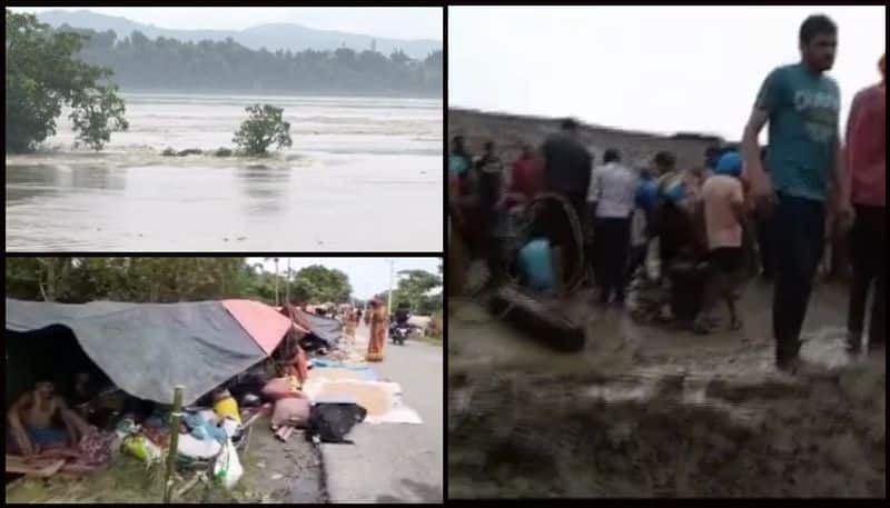 Heavy rain fall and flood is bihar and asam, 100 people died