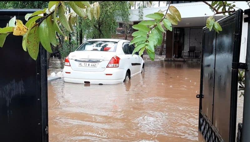 heavy rain across the district in Kerala
