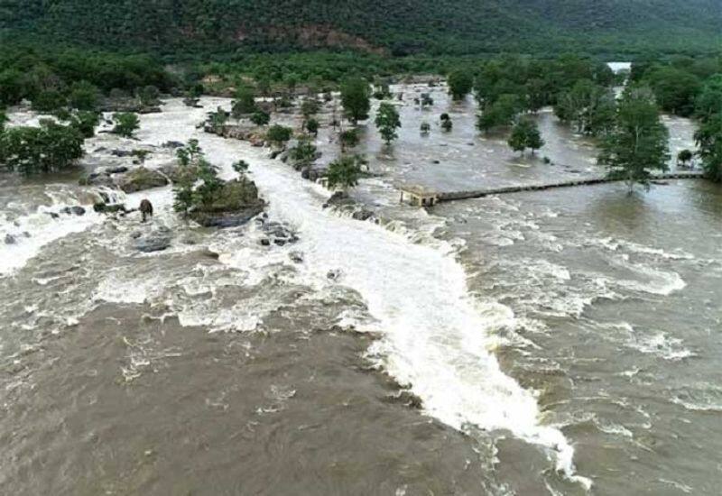 KRS dam full flood warning