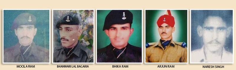The martyrs of the patrol group which fell pray to Pak infiltrators