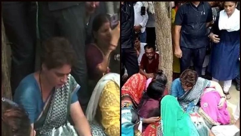 Sonbhadra shootout victims meet Priyanka Gandhi Vadra in Mirzapur