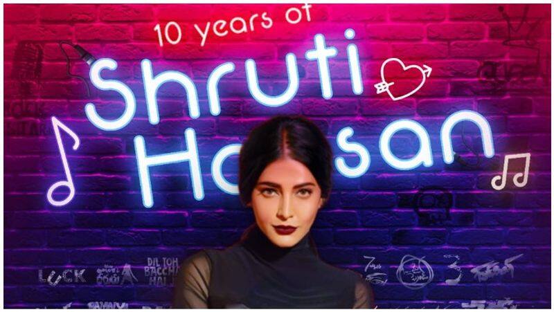 10 years shruthihasan in cinema