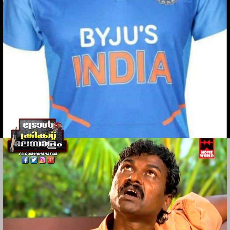 Malayalis makes trolls about Indian Cricket Team new sponsors Byjus App