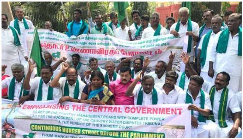 Farmers fasting in front of Parliament - Puthuvai Chief Minister Narayanasamy inaugurated